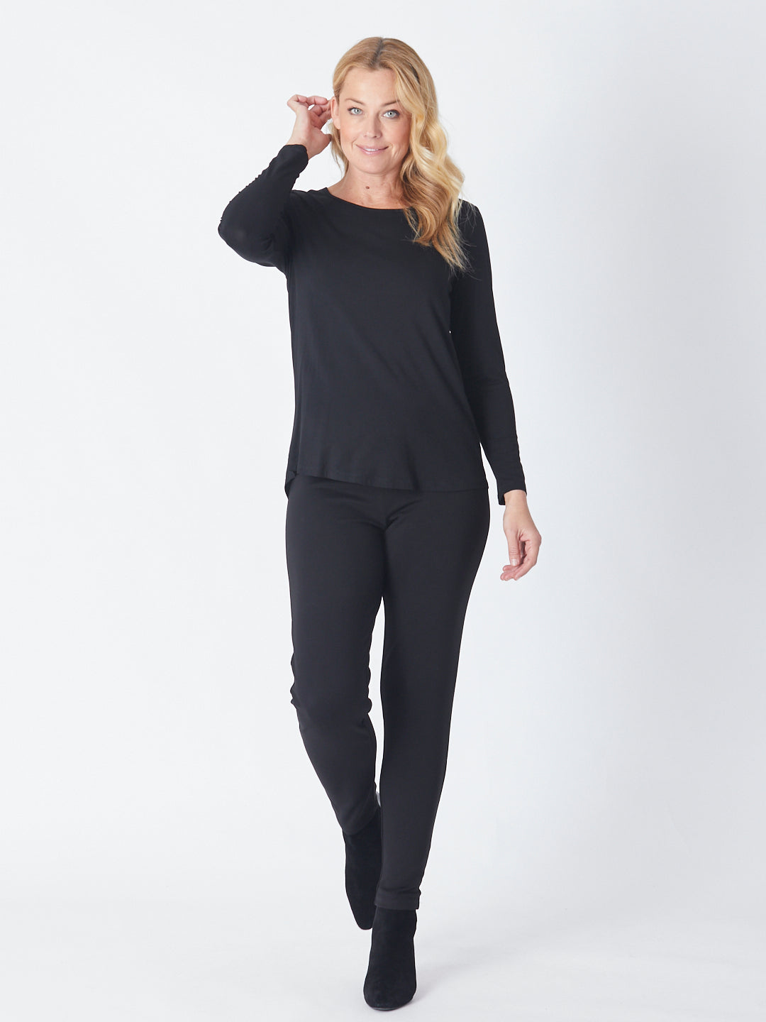Essentials Long Sleeve Top - Black 24474- S