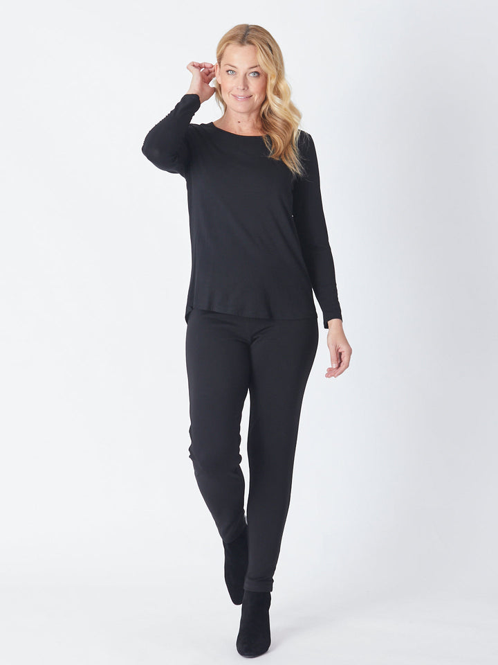 Essentials Long Sleeve Top - Black 24474- S