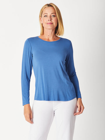 Essentials Long Sleeve Top - Denim 24474 - S - top