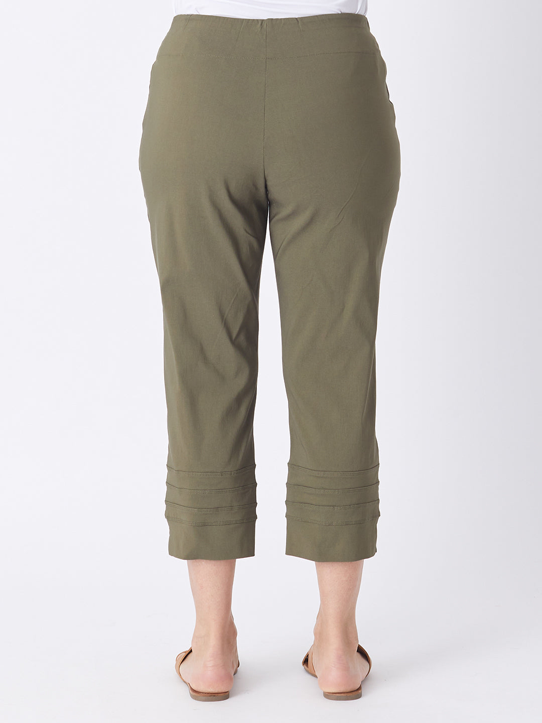 Button 3/4 Length Bengaline Pant - Khaki 24493-SC