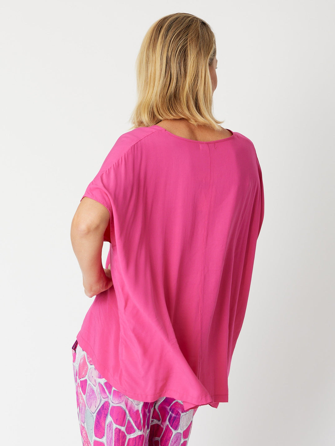 Pebbles Core Rayon V Top - Hotpink -30528