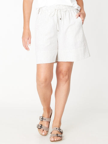 Bondi Stripe 100% COTTON Short - 29410 White/Black - Spring/Summer
