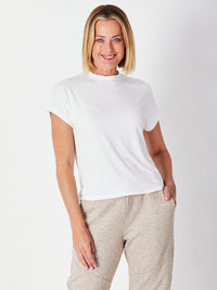 Cap Under Jacket Top- White-  25892