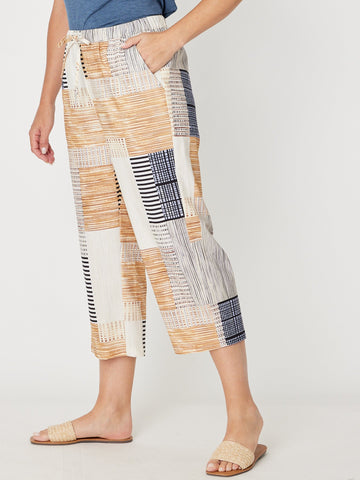 Pocket Print Pant - Check - 31572 - Spring/Summer