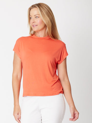 Cap Under Jacket Top  -  Rust - 25892 - T-Shirts