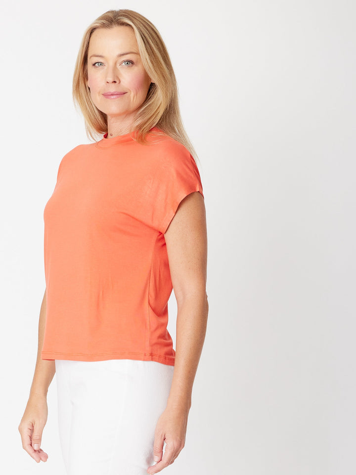 Cap Under Jacket Top --  Rust - 25892