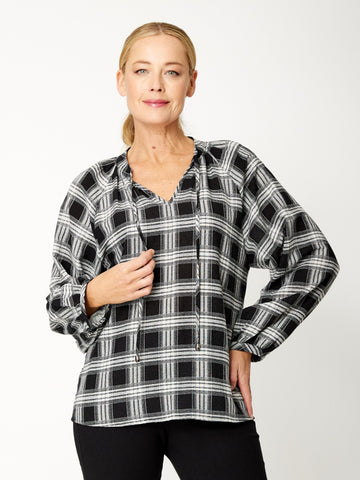 Winona Check Blouse - Check- 31802 - New Arrivals