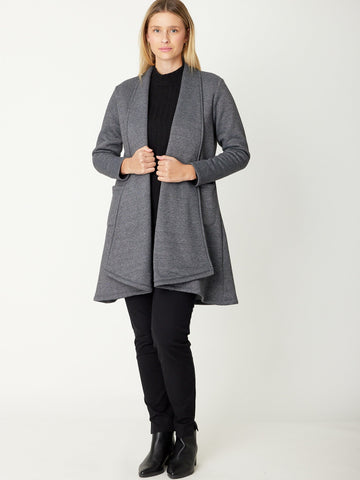 Fleece Coat- Charcoal - 26020 - Luna Sky