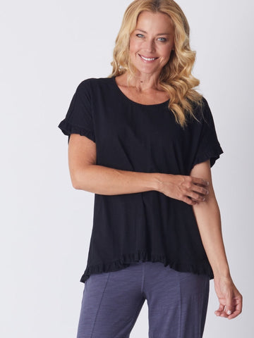 Ruffle Core Top - Black 26423 - Luna Sky