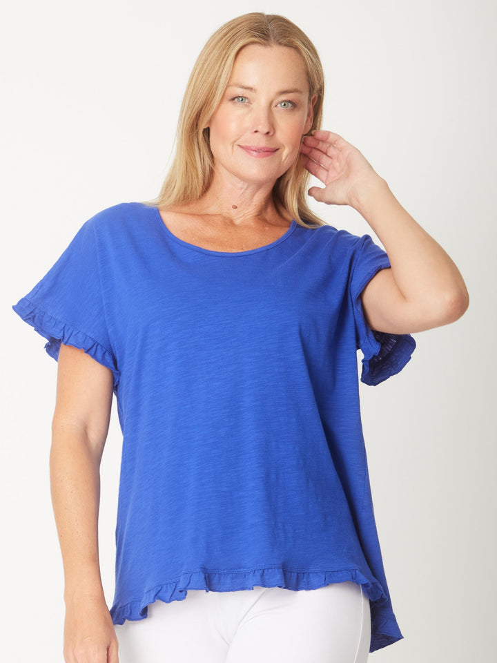 Ruffle Core Top - Royal -26423
