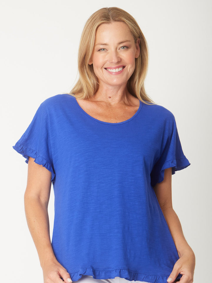 Ruffle Core Top - Royal -26423