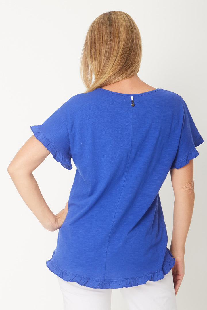 Ruffle Core Top - Royal -26423