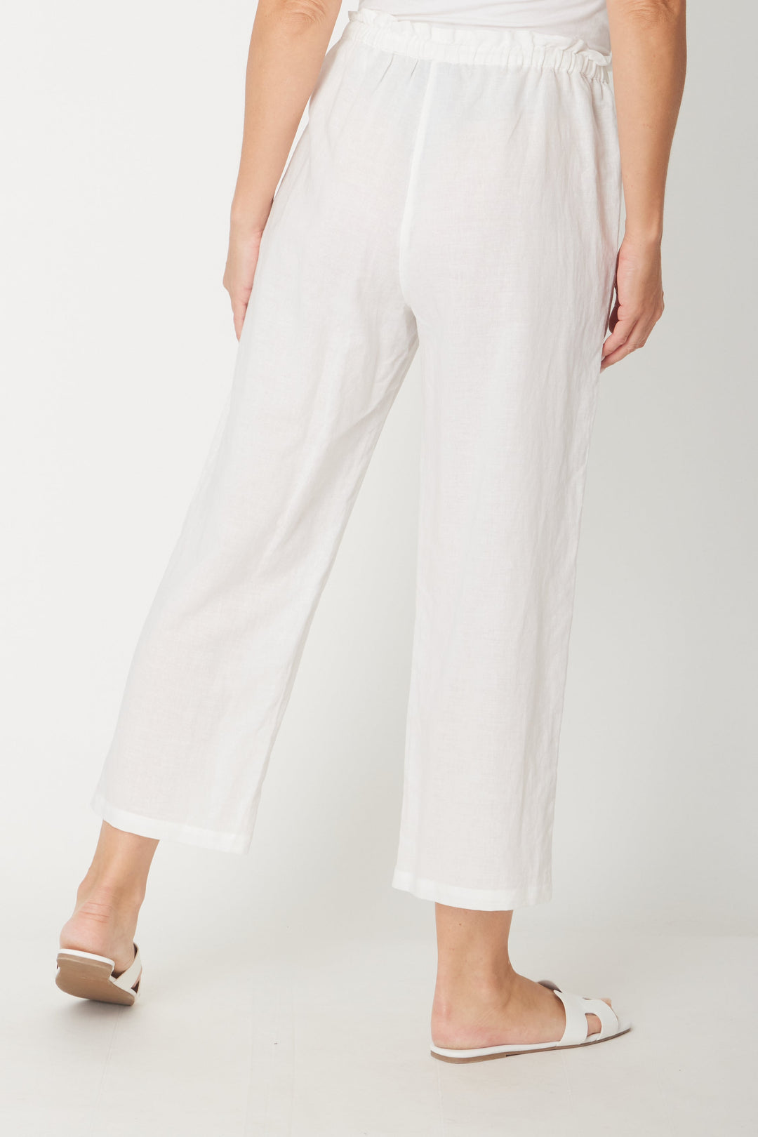 Cotton Anklet Pant - White - 26431