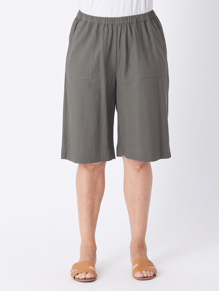 Pull On Cotton Short - Khaki - 26665