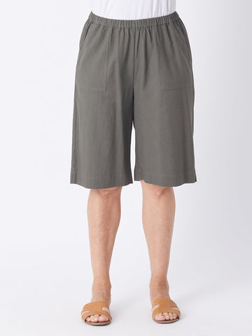 Pull On Cotton Short - Khaki - 26665 - Clothes for Senior & Elderly Women