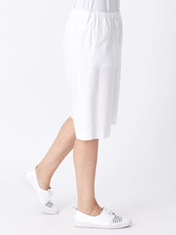 Pull On Cotton Short - White - 26665 - Clothes for Senior & Elderly Women