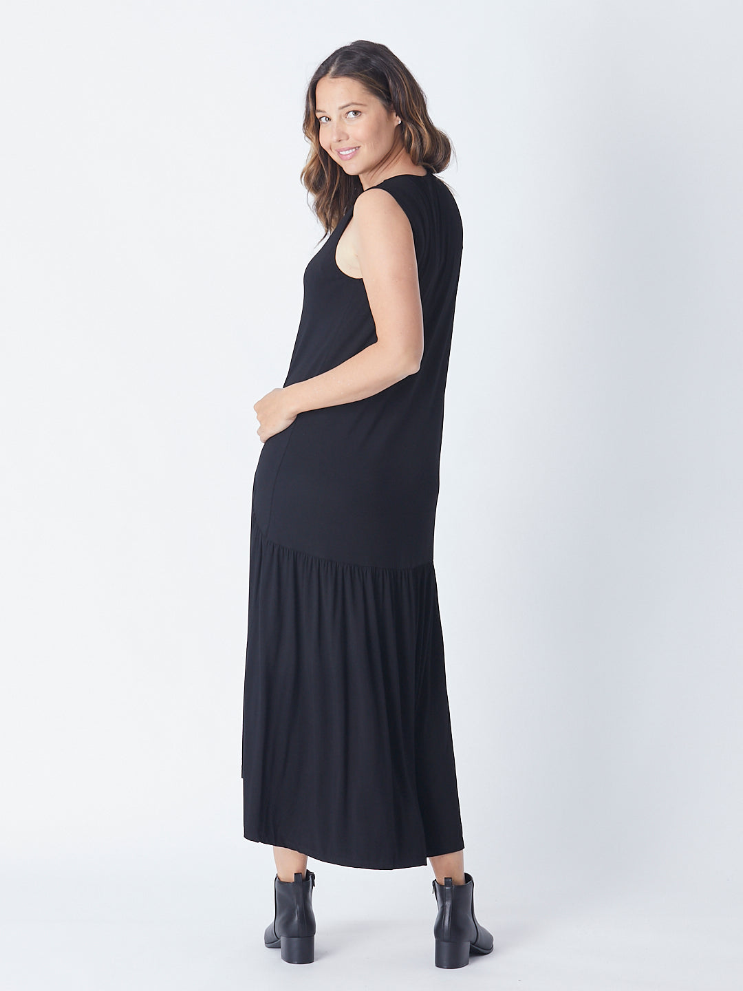 Front Rise Dress - Black - 26942