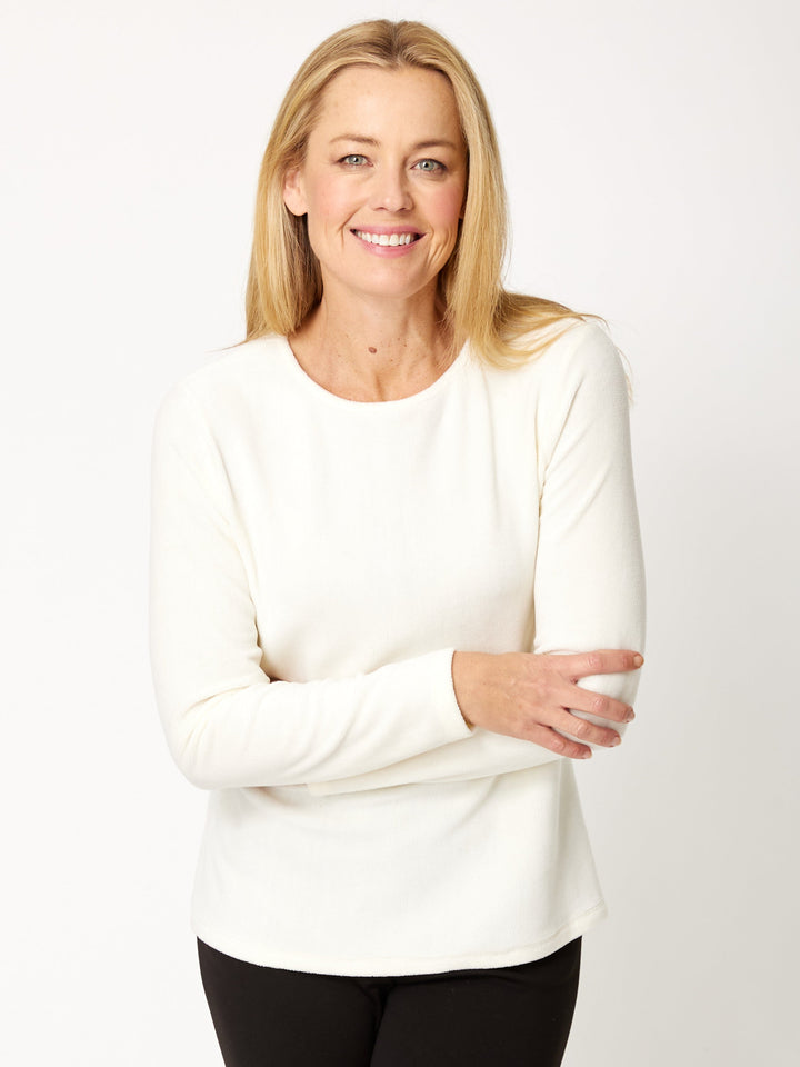Micro Fleece Top - Ivory - 27024