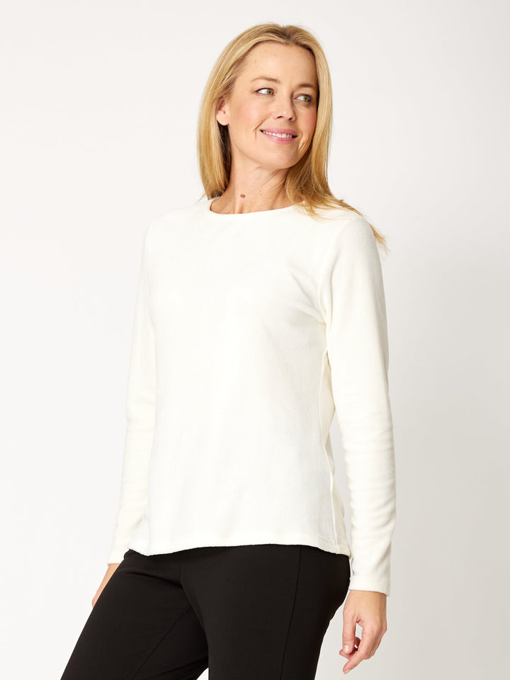 Micro Fleece Top - Ivory - 27024