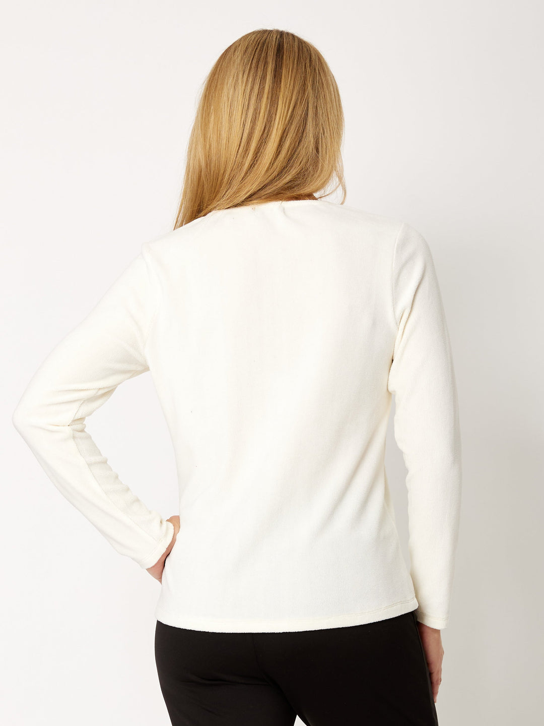Micro Fleece Top - Ivory - 27024