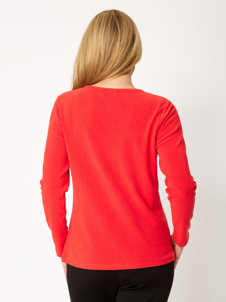 Micro Fleece Top - Coral- 27024