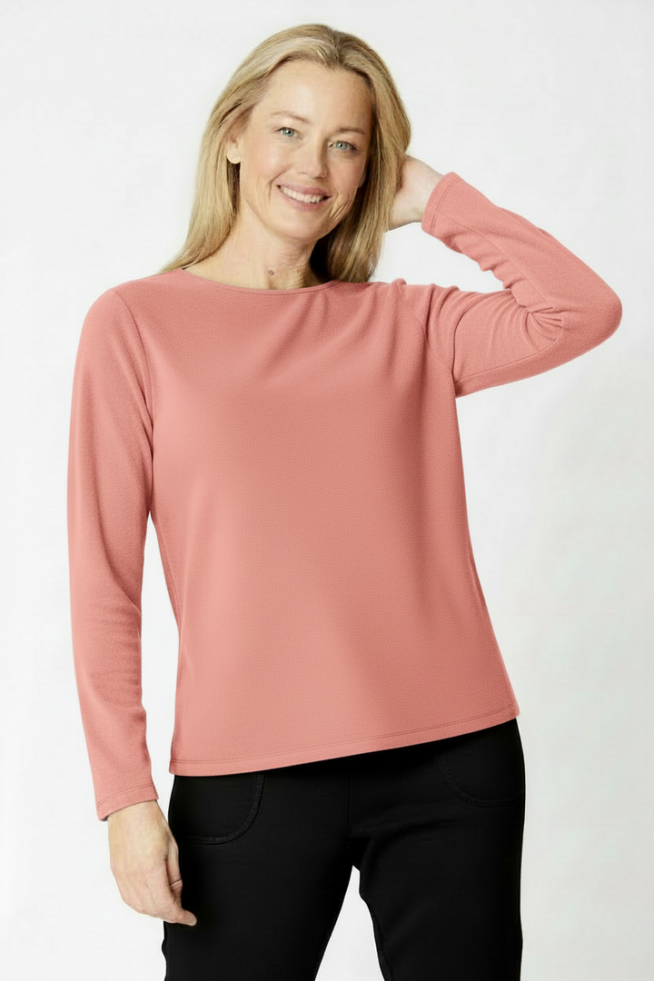 Micro Chamois Fleece Top- Rose -27024-1 DIFFERENT TO THE ORIGINAL MICROFLEECE