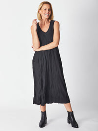 Stella Maxi Sleeveless Dress - Black - 27055