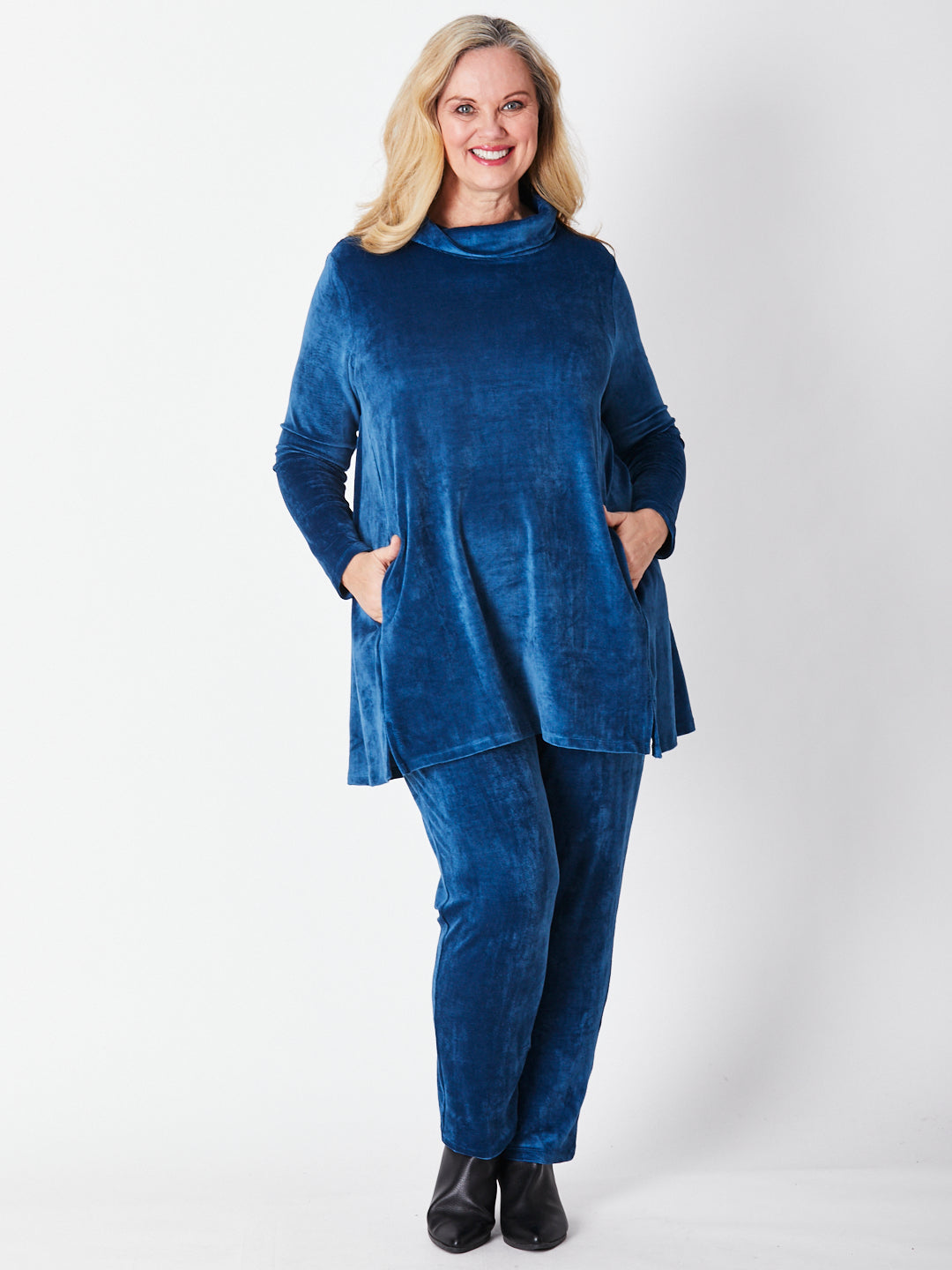 Velour Pocket Pant - Teal - 29719