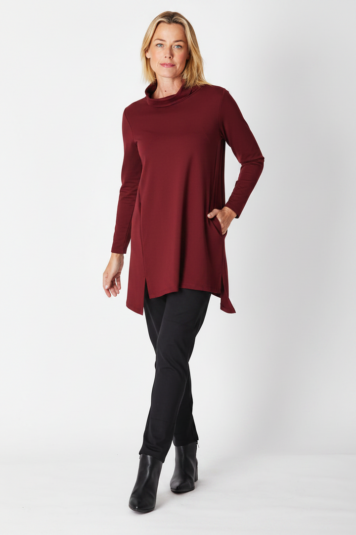 Margie Cowl Swirl Tunic- Shiraz- 27297
