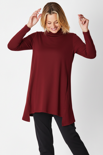 Margie Cowl Swirl Tunic- Shiraz- 27297 - 