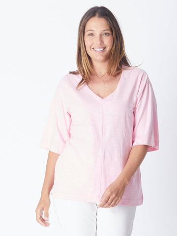 Olga Drop Shoulder Top - Ballet Pink 27512 - Luna Sky