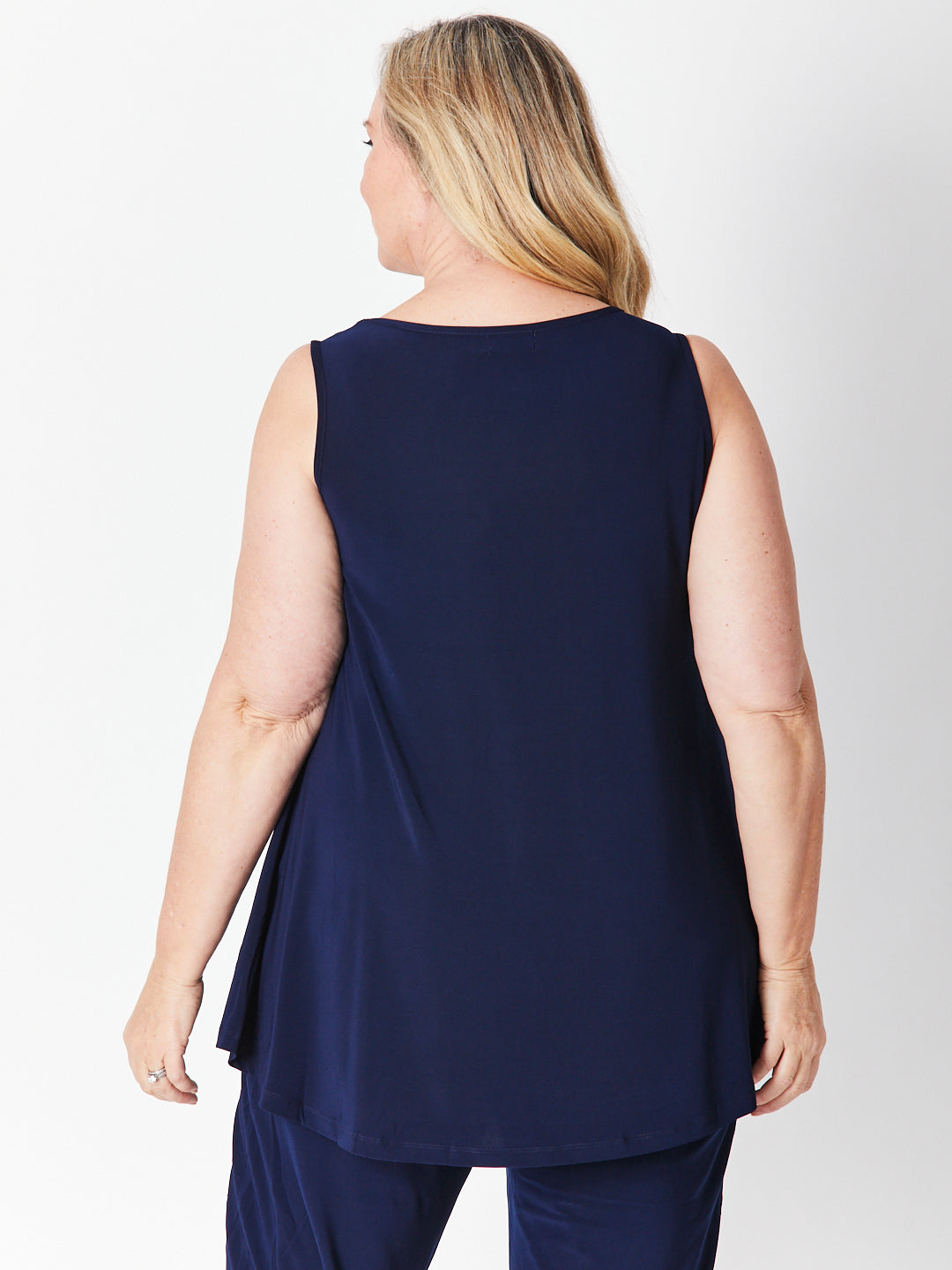 Sheryl Swing Sleeveless Top - Navy -27561
