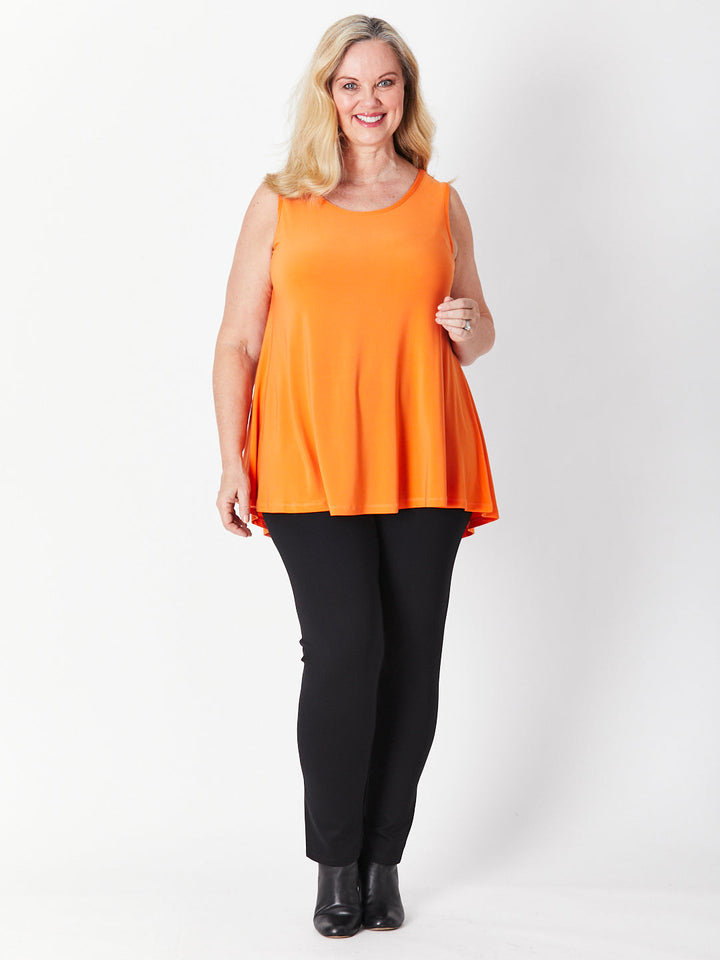 Sheryl Swing Sleeveless Top - Orange - 27561