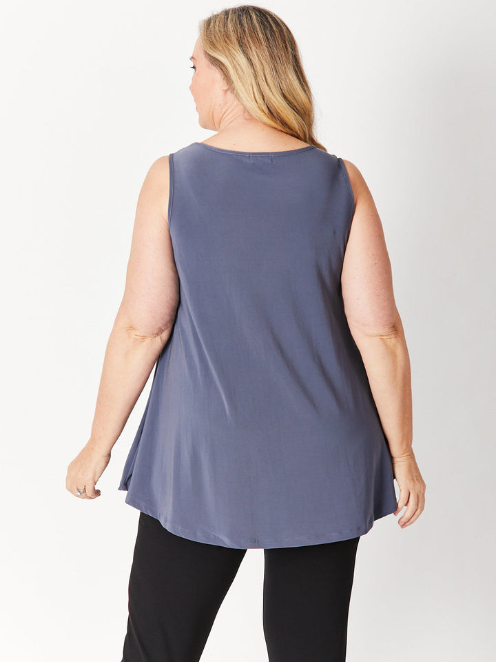 Sheryl Swing Sleeveless Top - Pewter  -27561