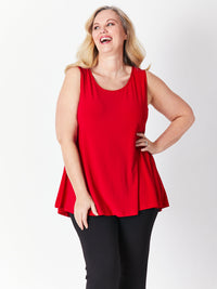 Sheryl Swing Sleeveless Top - Red - 27561