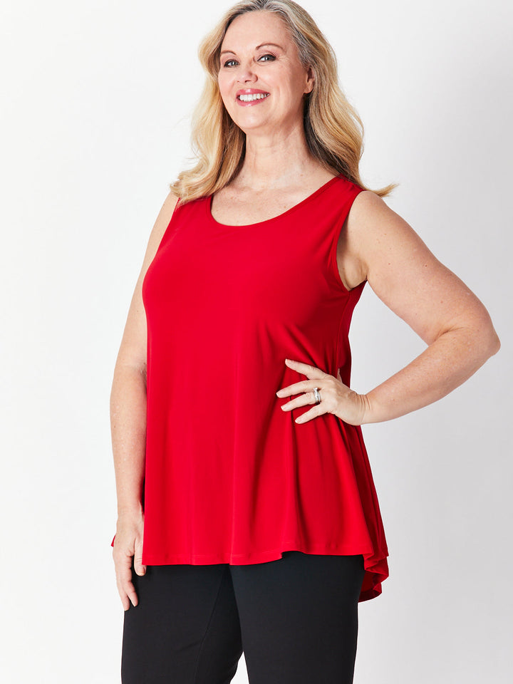 Sheryl Swing Sleeveless Top - Red - 27561