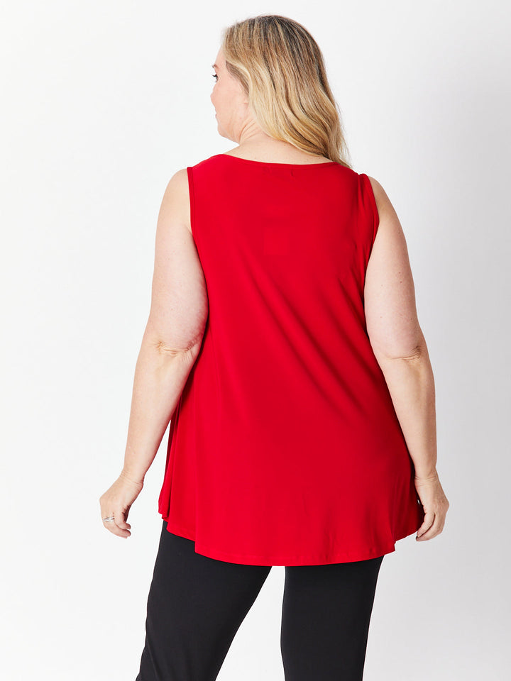 Sheryl Swing Sleeveless Top - Red - 27561