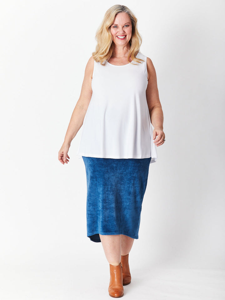 Sheryl Swing Sleeveless Top - White - 27561