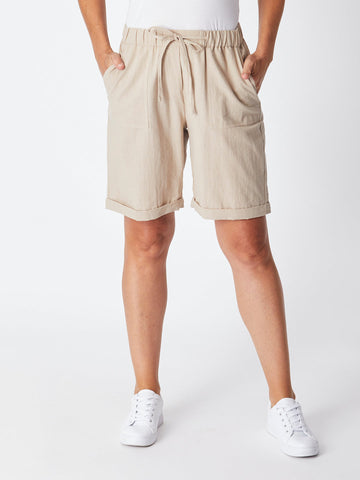 Drawstring Short - Sand 27702 - SUMMER