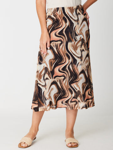 Mavi Pleat Mesh Skirt - Latte - 31352 - Spring/Summer