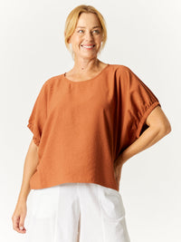 Lux Box Top - Rust - 32721