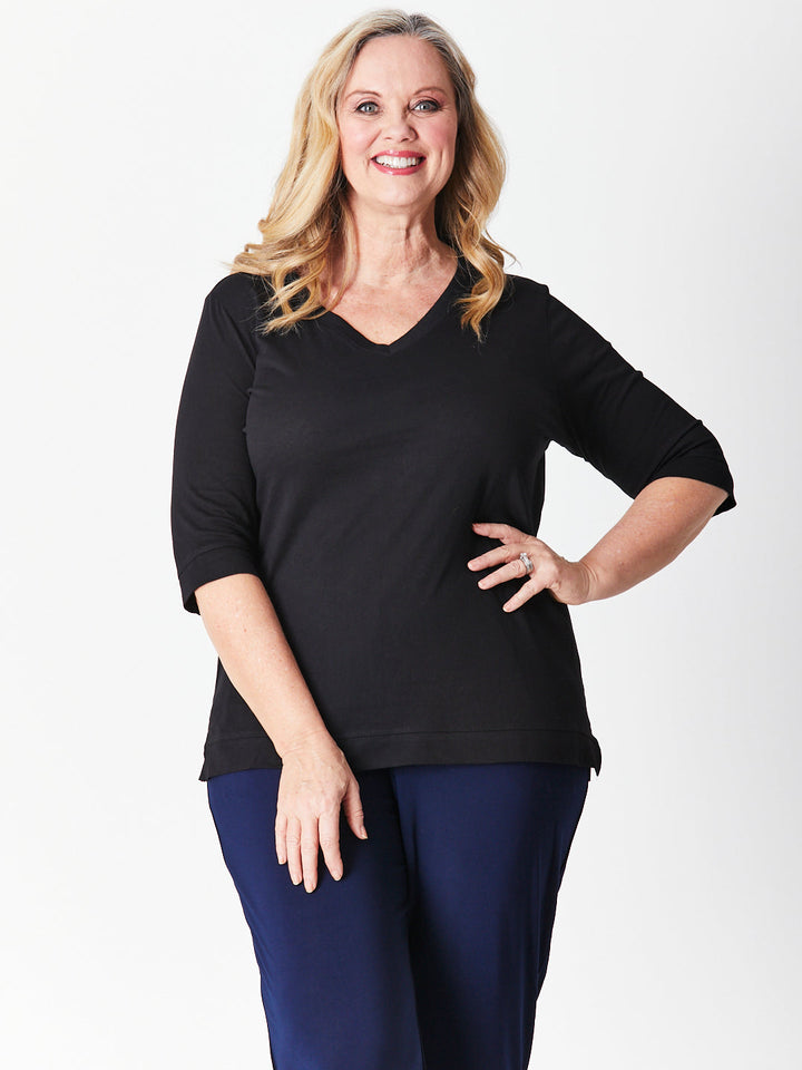 V TEE - BLACK 28185-S