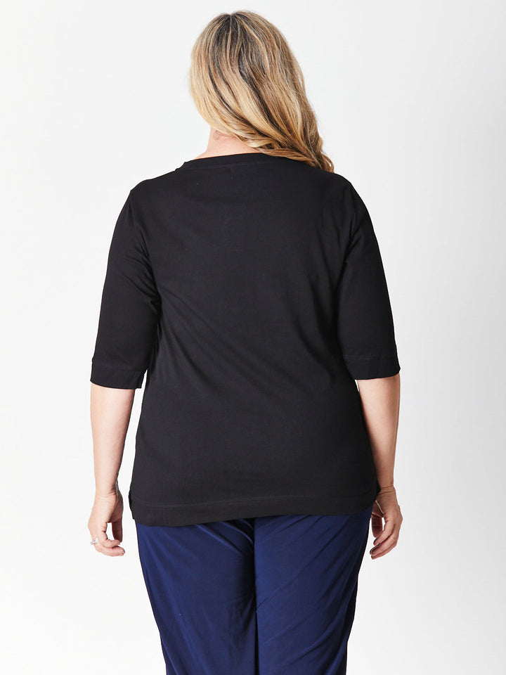 V TEE - BLACK 28185-S