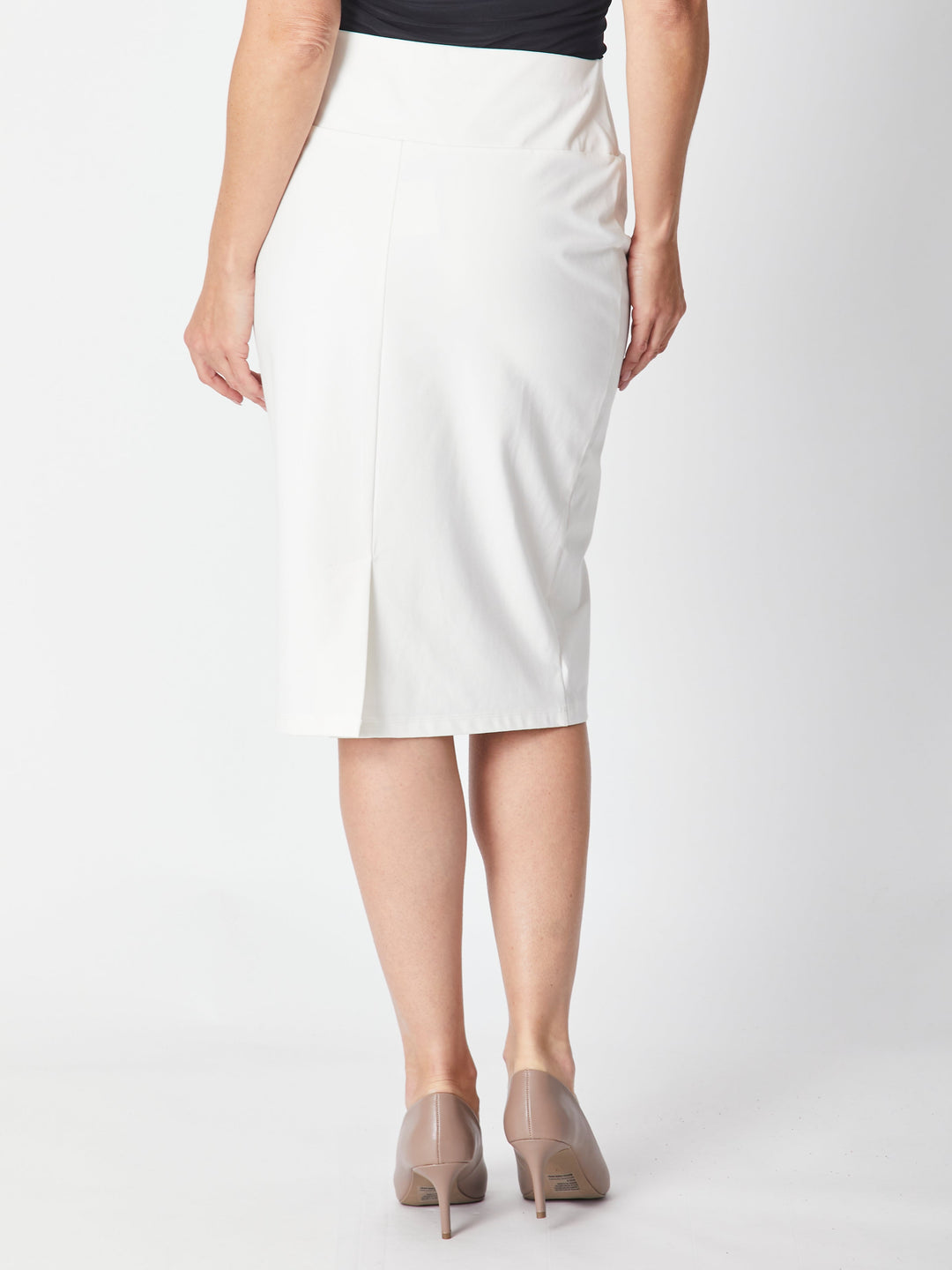 Colour Block Pencil Skirt  - White -28208