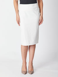 Colour Block Pencil Skirt  - White -28208