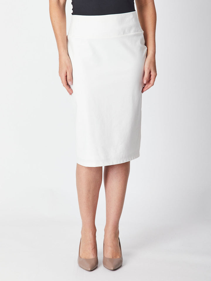 Colour Block Pencil Skirt  - White -28208