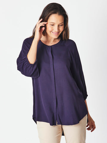 Core Season Shirt  - Navy - 28325-SW - Clothes for Senior & Elderly Women