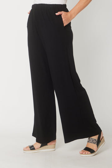 Bamboo Wide Leg Premium - Black - 28738 - SUMMER