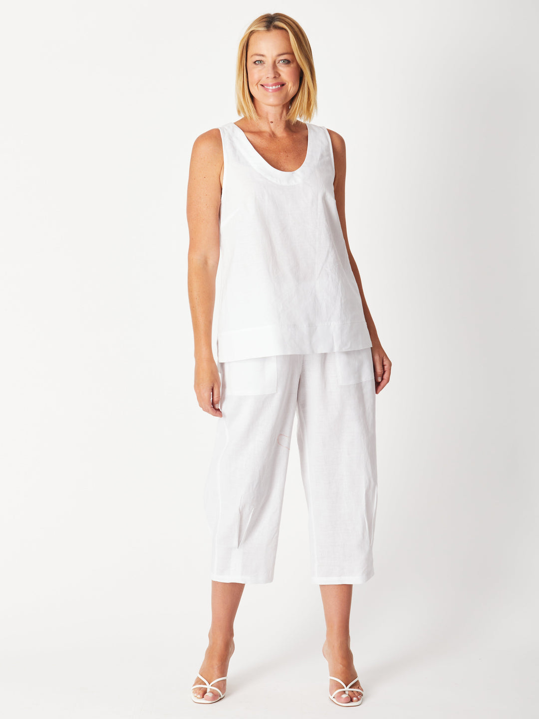 Romy Relaxed Pant-- White 29226