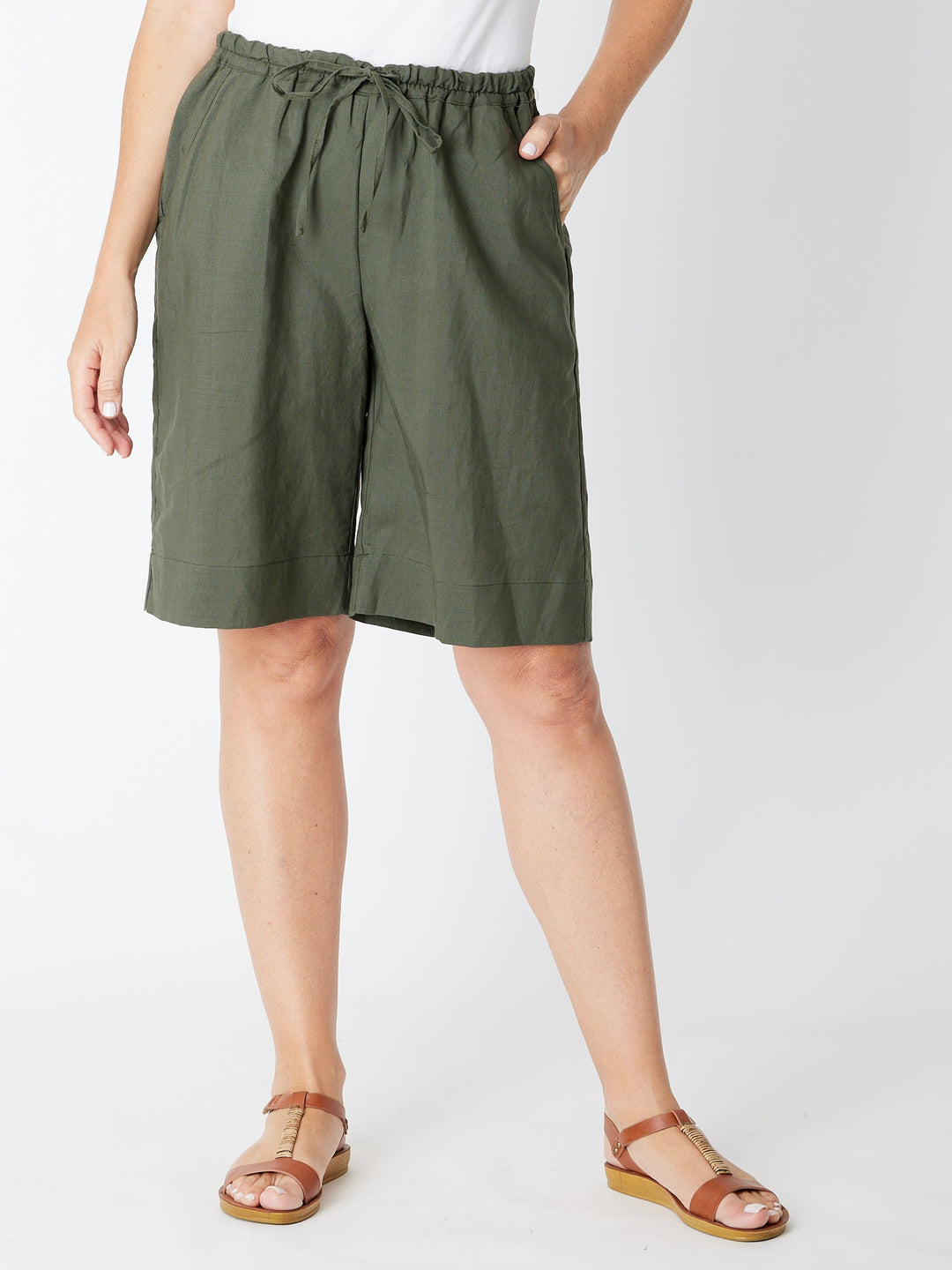 Summer Pull On Short - Khaki -29314